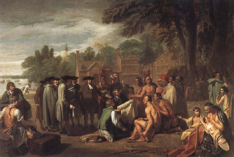Benjamin West Penn-s Treaty with the Indians China oil painting art